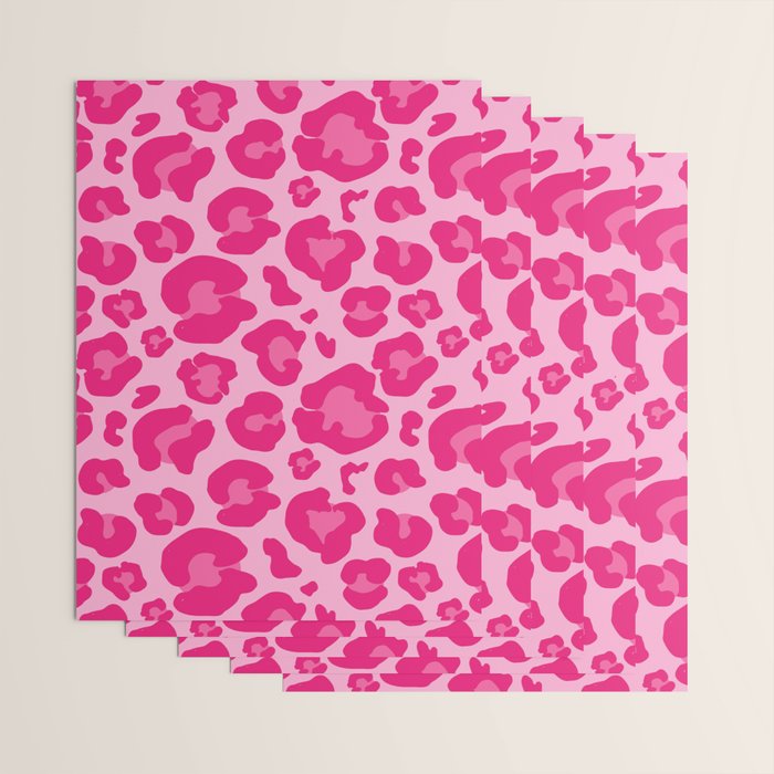 Pink Leopard Print Pattern Wallpaper - Preppy Aesthetic Wrapping Paper Gallery Image 3