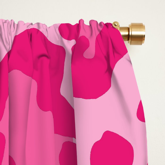 Pink Leopard Print Pattern Wallpaper - Preppy Aesthetic Window Curtain Gallery Image 2