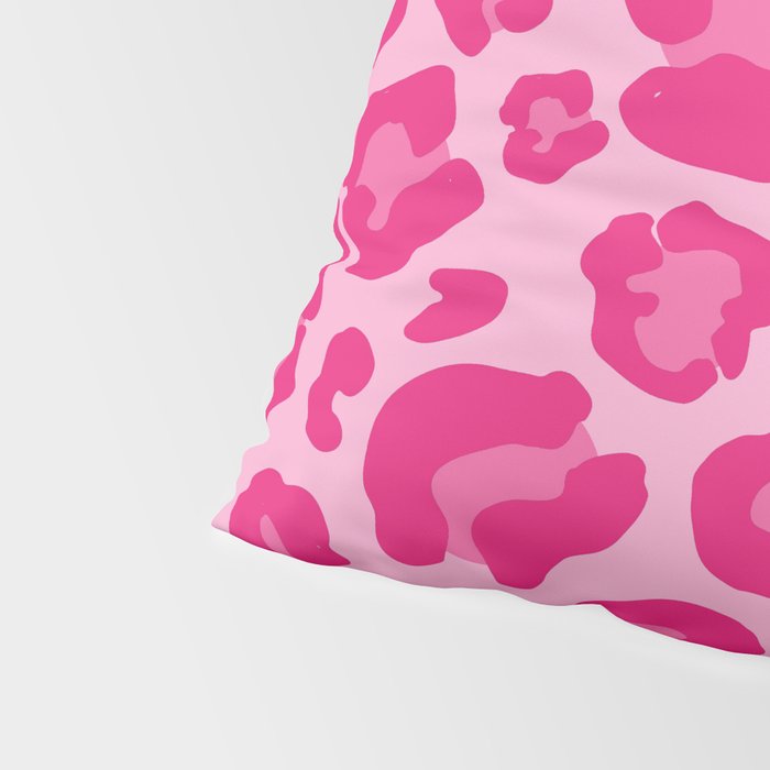 Pink Leopard Print Pattern Wallpaper - Preppy Aesthetic Pillow Sham Gallery Image 4