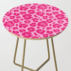 Pink Leopard Print Pattern Wallpaper - Preppy Aesthetic Side Table Gallery Image 2