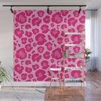 Pink Leopard Print Pattern Wallpaper - Preppy Aesthetic Wall Mural Gallery Image 1