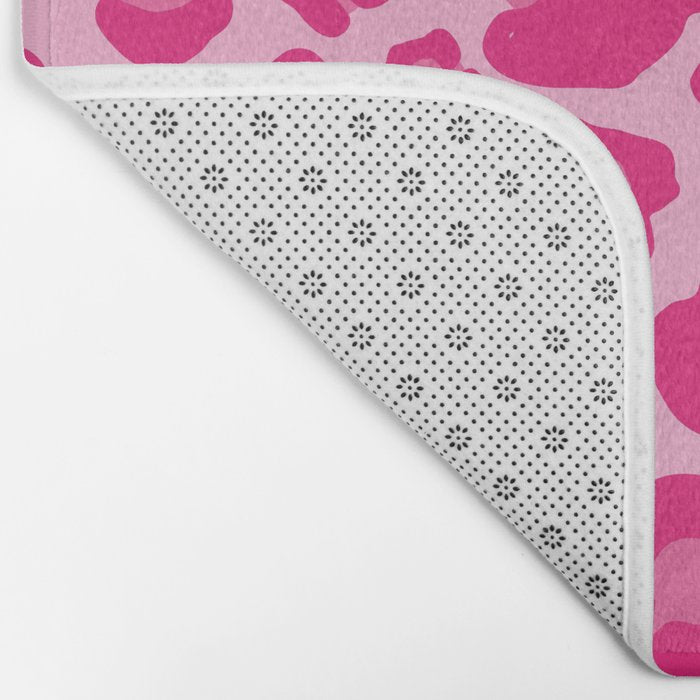 Pink Leopard Print Pattern Wallpaper - Preppy Aesthetic Bath Mat Gallery Image 2