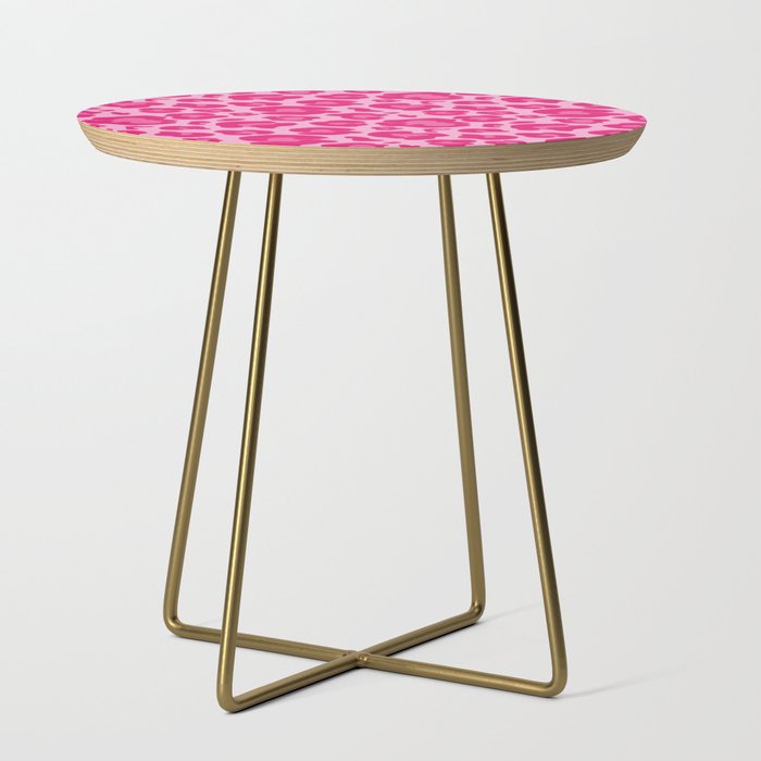 Pink Leopard Print Pattern Wallpaper - Preppy Aesthetic Side Table Gallery Image 1