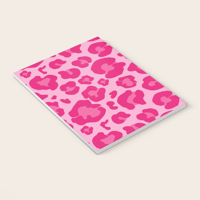 Pink Leopard Print Pattern Wallpaper - Preppy Aesthetic Notebook Gallery Image 3
