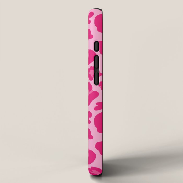 Pink Leopard Print Pattern Wallpaper - Preppy Aesthetic iPhone Case Gallery Image 2