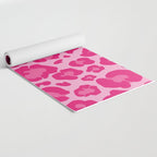 Pink Leopard Print Pattern Wallpaper - Preppy Aesthetic Yoga Mat Gallery Image 2