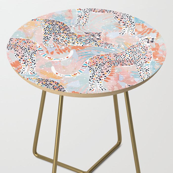 Colorful Wild Cats Side Table Gallery Image 2