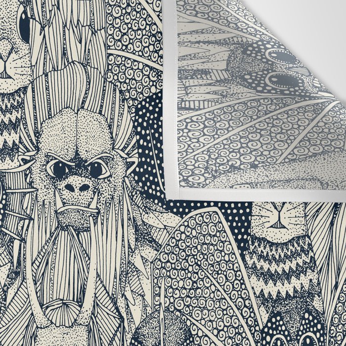 cryptid crowd indigo pearl Wall Tapestry Gallery Image 3