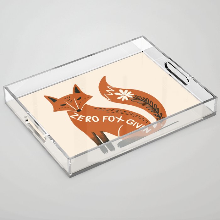 Zero fox given Acrylic Tray Gallery Image 1