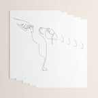 Dog and Owner Fist Bump Line Drawing Wrapping Paper Gallery Image 3