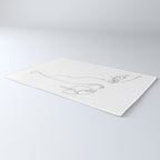 Dog and Owner Fist Bump Line Drawing Rug Gallery Image 3