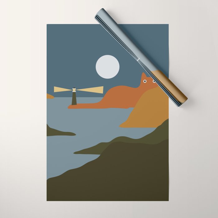 Cat Landscape 20 Wrapping Paper Gallery Image 1