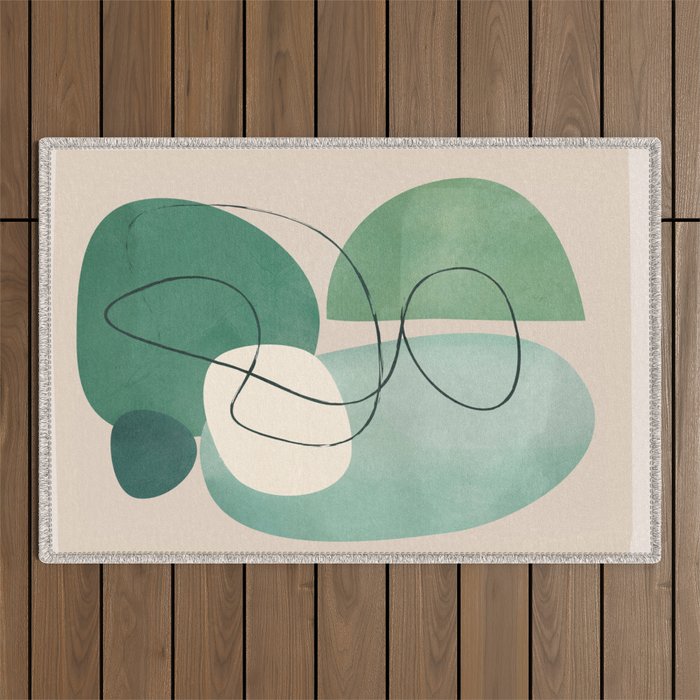 Floating Abstraction 8 Outdoor Rug Gallery Image 1