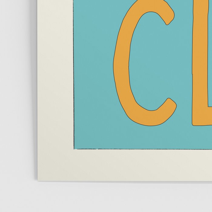 Cool Kids Club - Blue and Orange Retro Typography Poster Gallery Image 3