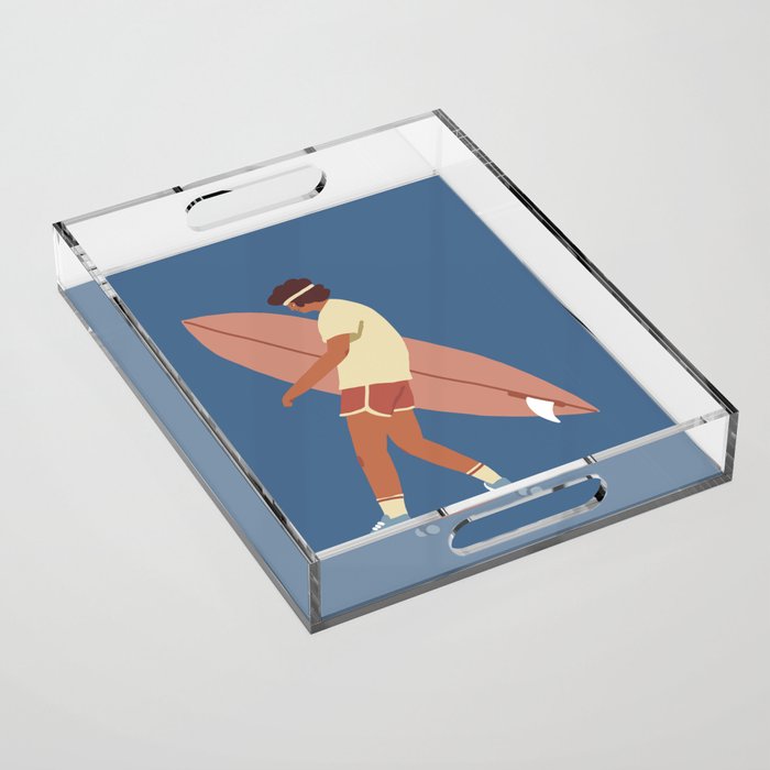 Surf poster Acrylic Tray Gallery Image 1