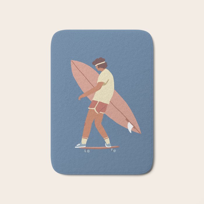 Surf poster Bath Mat Gallery Image 1