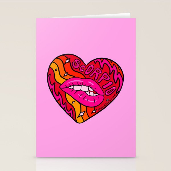 Scorpio Valentine Stationery Card Gallery Image 1