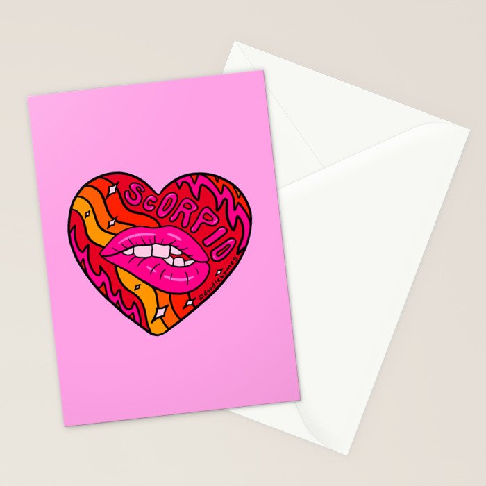 Scorpio Valentine Stationery Card Gallery Image 2
