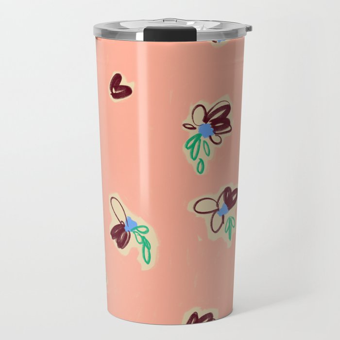 EASY ELEGANCE floral pattern Travel Mug Gallery Image 1