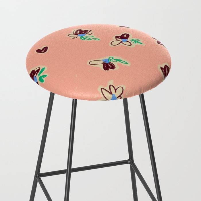 EASY ELEGANCE floral pattern Stool Gallery Image 2