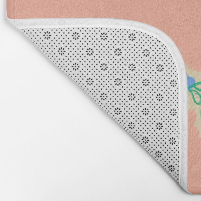 EASY ELEGANCE floral pattern Bath Mat Gallery Image 2