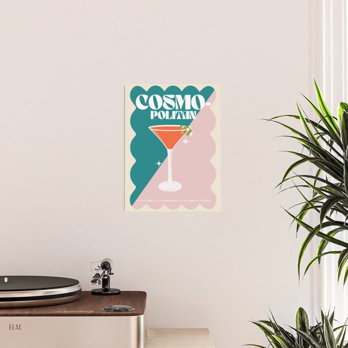 Cosmopolitan Cocktail Print Poster Gallery Image 2