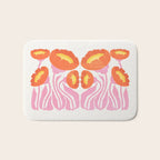 Coral Cosmos: Les Fleurs | Flower Market 05 | Spring Summer 23 Bath Mat Gallery Image 1