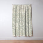 William Morris Honeysuckle & Tulip Pale Grey Blue Floral Window Curtain Gallery Image 3