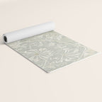 William Morris Honeysuckle & Tulip Pale Grey Blue Floral Yoga Mat Gallery Image 2