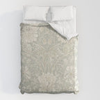William Morris Honeysuckle & Tulip Pale Grey Blue Floral Duvet Cover Gallery Image 6