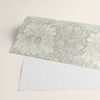 William Morris Honeysuckle & Tulip Pale Grey Blue Floral Wrapping Paper Gallery Image 2