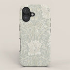 William Morris Honeysuckle & Tulip Pale Grey Blue Floral iPhone Case Gallery Image 1