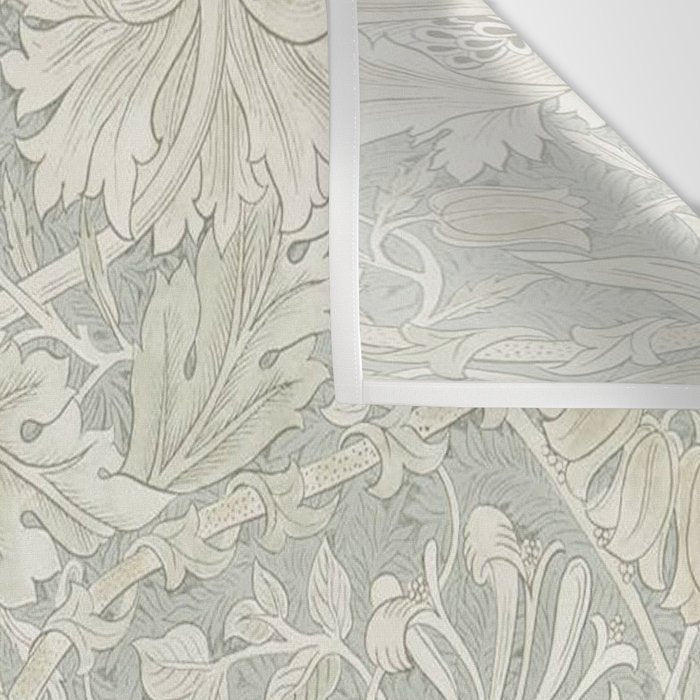 William Morris Honeysuckle & Tulip Pale Grey Blue Floral Wall Tapestry Gallery Image 3