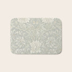 William Morris Honeysuckle & Tulip Pale Grey Blue Floral Bath Mat Gallery Image 1