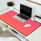 Gradient Fade Hot Pink to Orange Ombré Desk Mat Gallery Image 2
