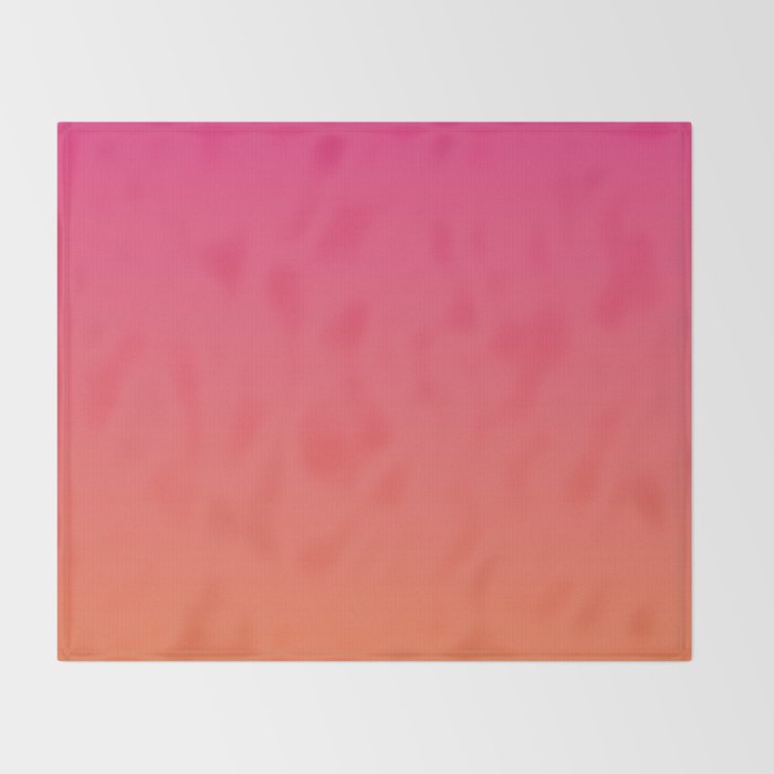 Gradient Fade Hot Pink to Orange Ombré Throw Blanket Gallery Image 2