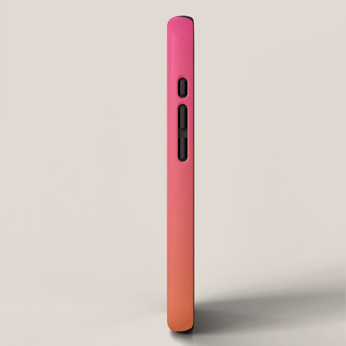 Gradient Fade Hot Pink to Orange Ombré iPhone Case Gallery Image 2