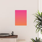 Gradient Fade Hot Pink to Orange Ombré Poster Gallery Image 2