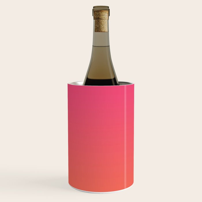 Gradient Fade Hot Pink to Orange Ombré Wine Chiller Gallery Image 3