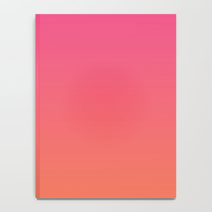 Gradient Fade Hot Pink to Orange Ombré Notebook Gallery Image 4