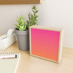 Gradient Fade Hot Pink to Orange Ombré Mini Art Print Gallery Image 2