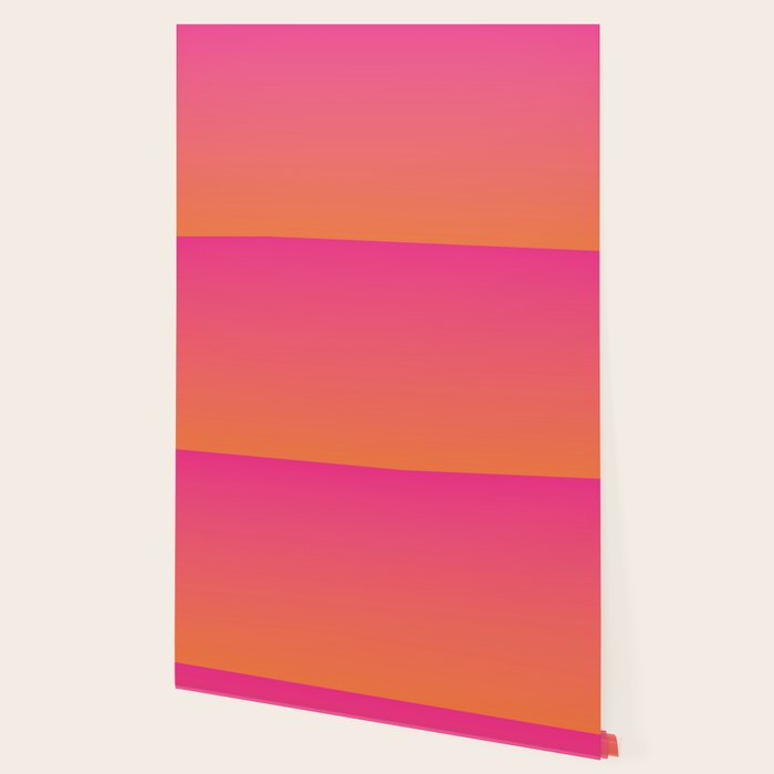 Gradient Fade Hot Pink to Orange Ombré Wallpaper Gallery Image 2