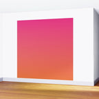 Gradient Fade Hot Pink to Orange Ombré Wall Mural Gallery Image 2