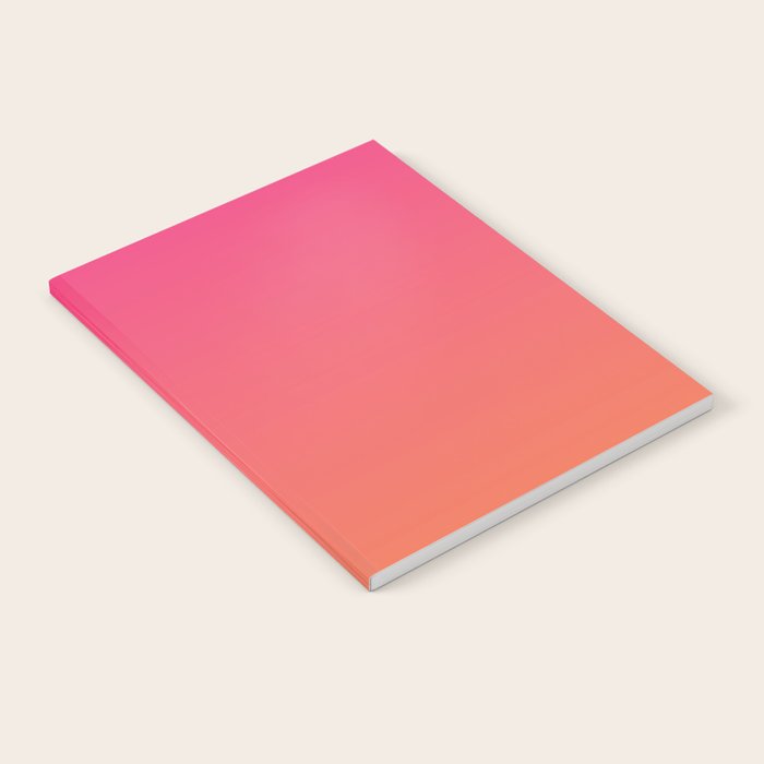 Gradient Fade Hot Pink to Orange Ombré Notebook Gallery Image 2