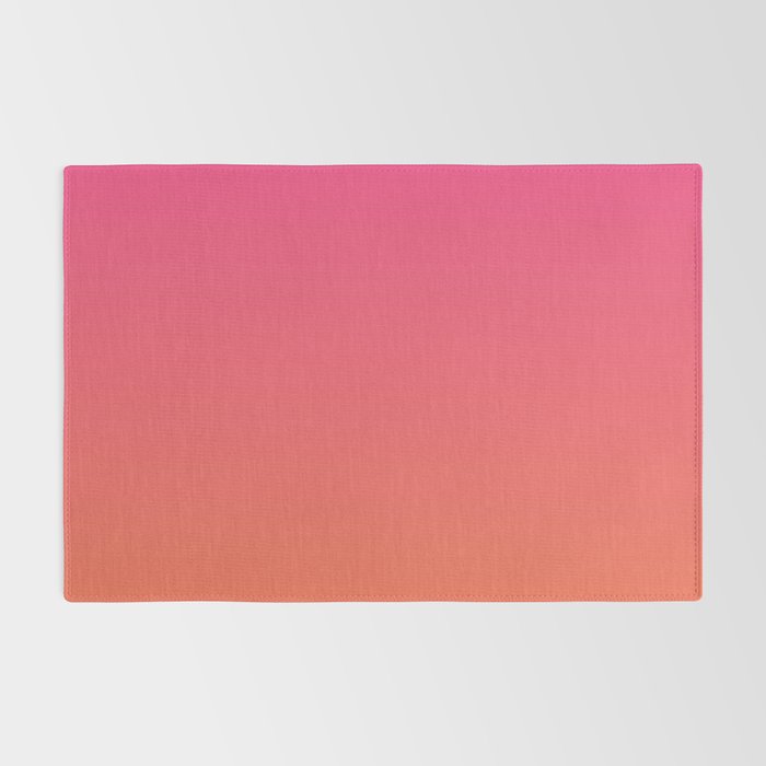 Gradient Fade Hot Pink to Orange Ombré Rug Gallery Image 2