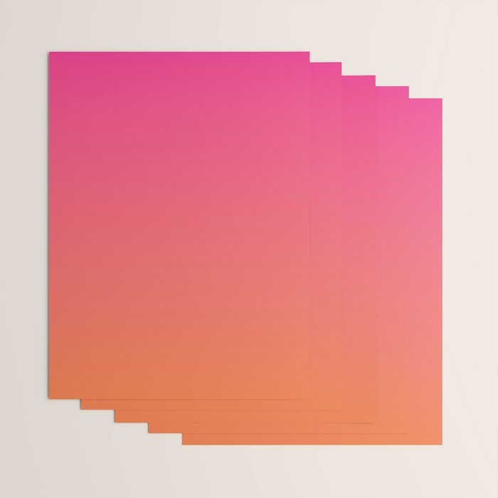 Gradient Fade Hot Pink to Orange Ombré Wrapping Paper Gallery Image 3