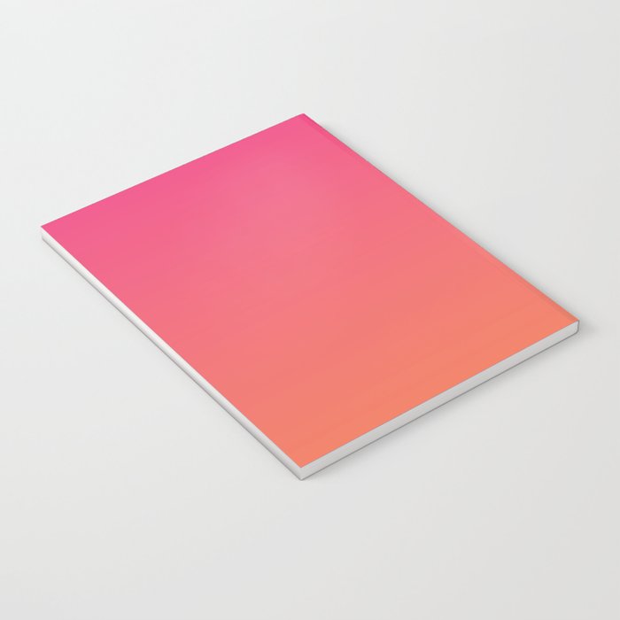 Gradient Fade Hot Pink to Orange Ombré Notebook Gallery Image 3