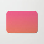 Gradient Fade Hot Pink to Orange Ombré Bath Mat Gallery Image 1
