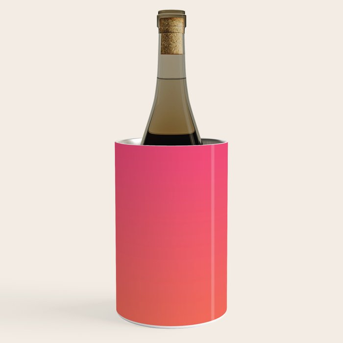 Gradient Fade Hot Pink to Orange Ombré Wine Chiller Gallery Image 2