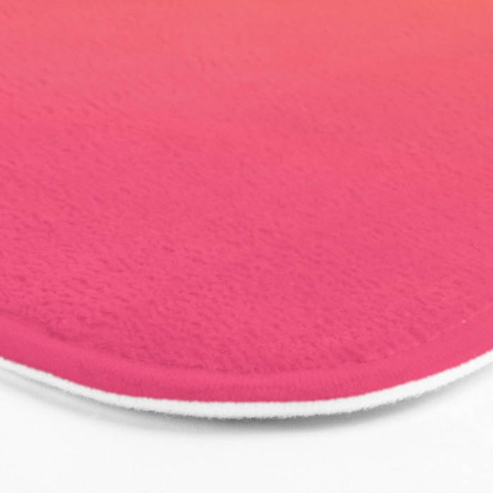 Gradient Fade Hot Pink to Orange Ombré Bath Mat Gallery Image 3